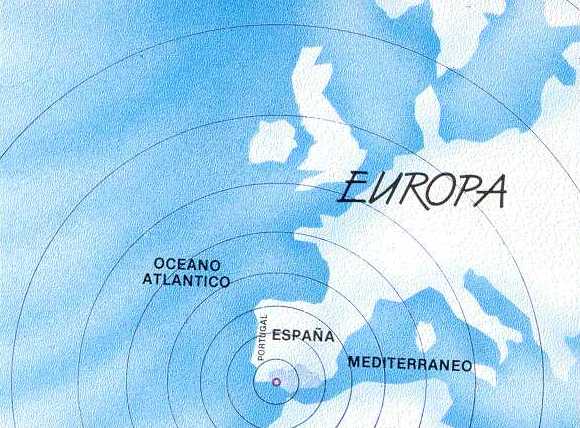 photo de la carte d'europe qui permet de bien situer l'espagne